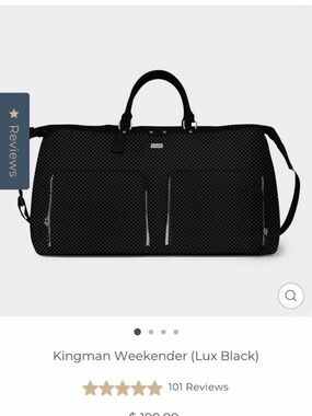 Kingman Weekender Duffel Bag - Lux Black